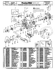 Poulan Pro PP3516AVX Chainsaw Parts List page 1