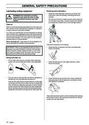 Husqvarna 385XP 390XP Chainsaw Owners Manual, 2003,2004,2005,2006,2007 page 14