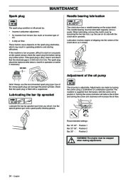 Husqvarna 385XP 390XP Chainsaw Owners Manual, 2003,2004,2005,2006,2007 page 34