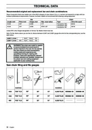 Husqvarna 385XP 390XP Chainsaw Owners Manual, 2003,2004,2005,2006,2007 page 38