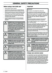 Husqvarna 385XP 390XP Chainsaw Owners Manual, 2003,2004,2005,2006,2007 page 6