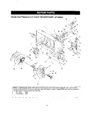 Craftsman 247.888520 Craftsman 26-Inch Two Stage Wheel Drive Snow Thrower Owners Manual page 28