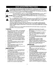 Craftsman 247.888520 Craftsman 26-Inch Two Stage Wheel Drive Snow Thrower Owners Manual page 3