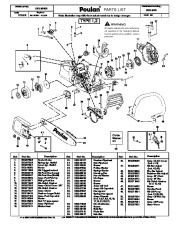 2008 Poulan P3516PR Chainsaw Parts List page 1