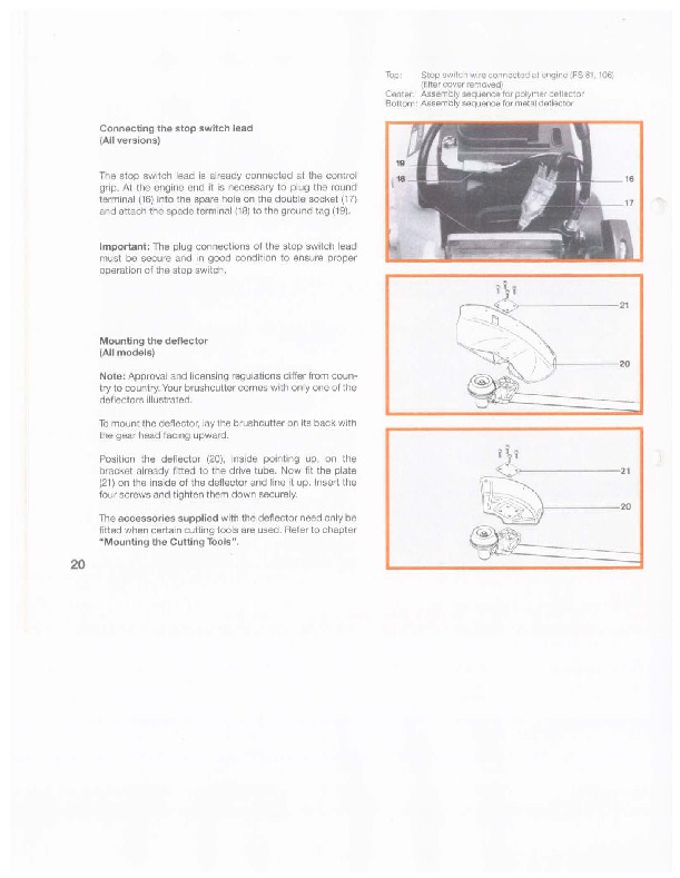 STIHL FS 81 86 106 Trimmer Owners Owners Manual - English