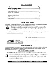 MTD 380 Two Stage Snow Blower Owners Manual page 2