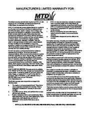 MTD 380 Two Stage Snow Blower Owners Manual page 20