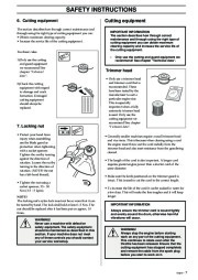 2002-2006 Husqvarna 326C 326L 326LD X-Series Chainsaw Owners Manual, 2002,2003,2004,2005,2006 page 7