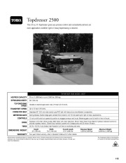 Toro Topdresser 2500 25 Cu Ft Pdresser Specs page 1