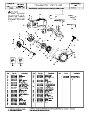 Poulan Pro S25 Chainsaw Parts List page 1
