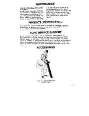Toro 51535 450 TX Air Rake Owners Manual, 1990 page 7