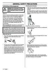 Husqvarna 365 372XP Chainsaw Owners Manual, 2008,2009,2010 page 14