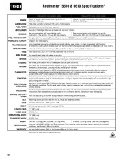 Toro Reelmaster 5210 5410 Specifications 03660 ENGINE LUBRICATION FUEL FILTER AIR CLEANER COOLING Specs page 1