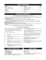 Craftsman 247.88790 Craftsman 28-Inch Snow Thrower Owners Manual page 2