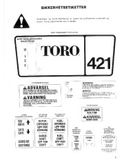 Toro 38015 421 Snowthrower Eiere Manual, 1982, 1983 page 5