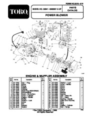 Toro 30941 41cc Back Pack Blower Parts Catalog, 1996 page 1