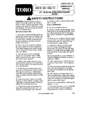 Toro Owners Manual, 1992 page 1