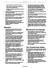 Toro 38611 Toro Power Max 726 TE Snowthrower Owners Manual, 2005 page 2