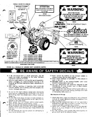 Ariens Sno Thro 924000 924027 36 38 39 40 42 44 Snow Blower Owners Manual page 3