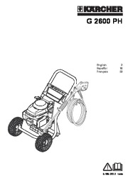 Kärcher G 2600 PH Gasoline Power High Pressure Washer Owners Manual page 1