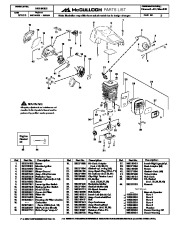 McCulloch Owners Manual, 2003,2004,2005,2006,2007,2008,2009,2010 page 2