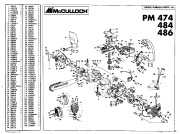 McCulloch Promac 474 484 486 Chainsaw Service Parts List page 1