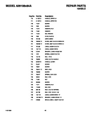 Murray 629108X84A Snow Blower Owners Manual page 43