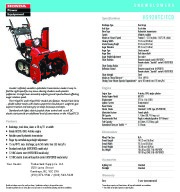 Honda HS928TC HS928TCD Snow Blower Catalog page 1