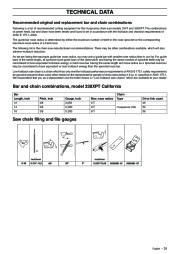 Husqvarna 338XPT Chainsaw Owners Manual, 2002,2003,2004,2005,2006,2007,2008,2009 page 35