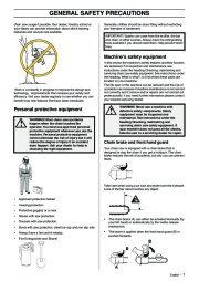 Husqvarna 338XPT Chainsaw Owners Manual, 2002,2003,2004,2005,2006,2007,2008,2009 page 7