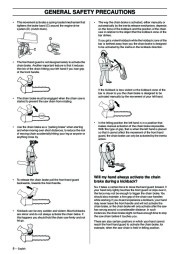 Husqvarna 338XPT Chainsaw Owners Manual, 2002,2003,2004,2005,2006,2007,2008,2009 page 8