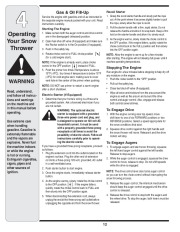 MTD White Outdoor 28 30 33 45 769 04100 Two Stage Snow Blower Owners Manual page 12