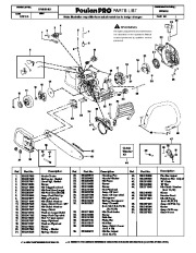Poulan Pro PP3416 Chainsaw Parts List page 1