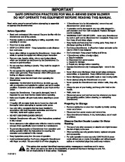 Murray 615000X30NA 15-Inch Electric Snow Blower Owners Manual page 3