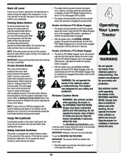 MTD White Outdoor 616 Hydrostatic Tractor Lawn Mower Owners Manual page 15
