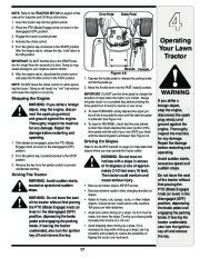 MTD White Outdoor 616 Hydrostatic Tractor Lawn Mower Owners Manual page 17