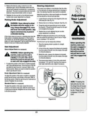 MTD White Outdoor 616 Hydrostatic Tractor Lawn Mower Owners Manual page 21