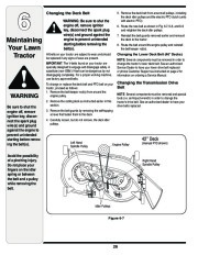 MTD White Outdoor 616 Hydrostatic Tractor Lawn Mower Owners Manual page 26