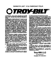 MTD Troy Bilt TBTB Turbo Snow Blower Owners Manual page 24