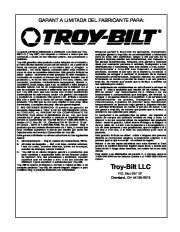 MTD Troy Bilt TBTB Turbo Snow Blower Owners Manual page 36