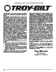 MTD Troy-Bilt TB144 Garden Cultivator Lawn Mower Owners Manual page 36