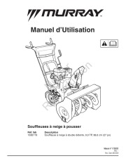 Murray Walk Behind 1695719 9.0TP 27-Inch Dual Stage Snow Blower Owners Manual page 37