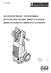 Kärcher K 5.690 Electric Power High Pressure Washer Owners Manual page 1