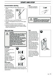 Husqvarna 326P4 X-Series Chainsaw Owners Manual, 1993,1994,1995,1996,1997,1998,1999,2000,2001 page 19