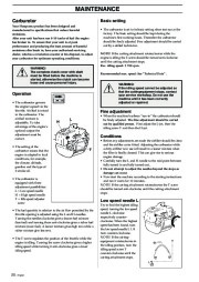 Husqvarna 326P4 X-Series Chainsaw Owners Manual, 1993,1994,1995,1996,1997,1998,1999,2000,2001 page 20