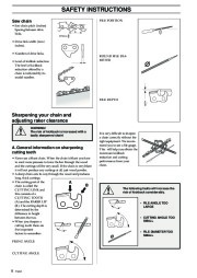 Husqvarna 326P4 X-Series Chainsaw Owners Manual, 1993,1994,1995,1996,1997,1998,1999,2000,2001 page 8