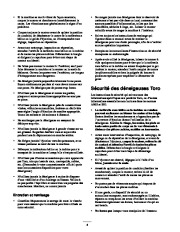 Toro 38413, 38419, 38440, 38445 Toro CCR 2450 3650 Snowthrower Manuel des Propriétaires, 2001 page 4