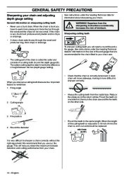 Husqvarna 365 372XP Chainsaw Owners Manual, 2001,2002,2003,2004,2005,2006,2007,2008,2009 page 12