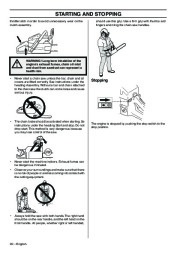 Husqvarna 365 372XP Chainsaw Owners Manual, 2001,2002,2003,2004,2005,2006,2007,2008,2009 page 20