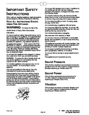 Toro 51569 Ultra 350 Blower Owners Manual, 2002, 2003, 2004, 2005 page 2